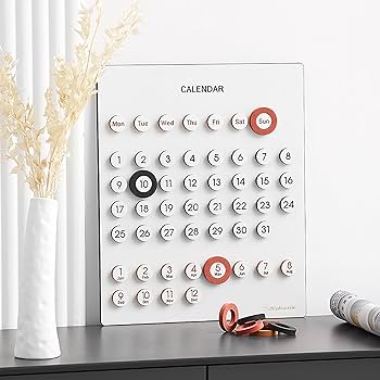 Amazon.com: Modern Ring-A-Date Perpetual Large Wooden Wall